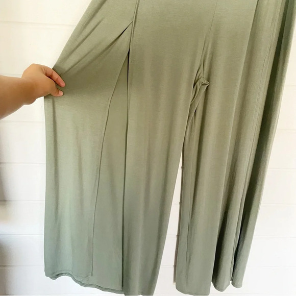 NWT Lulus Knockout Sage Green Wide-Leg Tulip-hem Pants Size XL - Picture 10 of 15